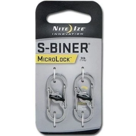 NiteIze S-Biner&reg; MicroLock&reg; Stainless Steel - 2 Pack - Stainless